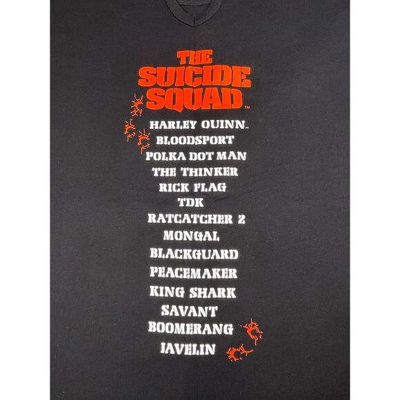 DC Comics The Suicide Squad Character Grid Distressed Oversized T-Shirt Size L - Picture 6 of 11